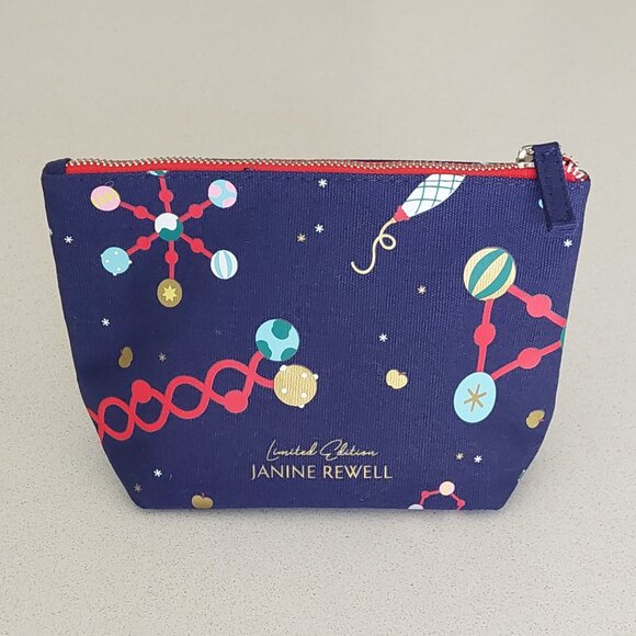 Kiehl's Since 1851 Blue Holiday Cosmetic Make-up Zip Case (NWOT) - Picture 4 of 16